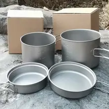 チタン製キャンプ用フライパン【携帯便利・二人用・ソロ用】（セットアップ対応）