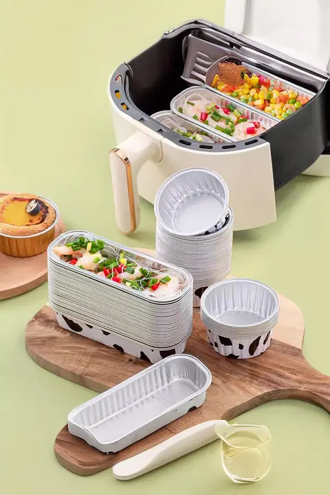 エアフライヤー用耐熱アルミニウム製リユースカップ【ケーキ・プリン・タルト用】