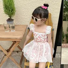 親子用水着【女の子用・可愛いバッスルスタイル・ビーチやリゾートに最適】（セットアップ対応）