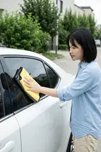 吸水性に優れた珊瑚フリース製洗車タオル【二色展開・両面使用可・厚手】