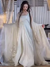 美しい古風デザインの女性用漢服ワンピース【大袖・仙侠風・上品】