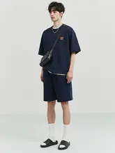 メンズ 夏用ワッフル生地ショートパンツ【ストレートシルエット・5分丈】