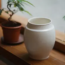 手作り拉坯陶器小型花器【シンプルデザイン・デスク用】