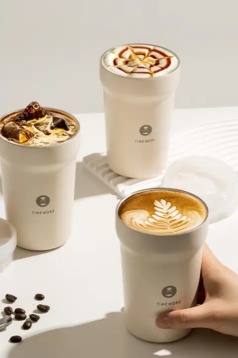 タイモ ステンレスコーヒーマグ【保温機能・持ち運び便利・防漏陶器コーティング内蔵】