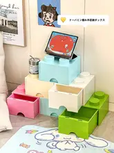 引き出し付き収納キャビネット【リビングソファ横・トイ・お菓子・小物整理用・積み重ね可能】（セットアップ対応）
