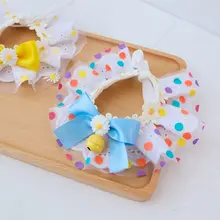 可愛い猫・犬用レースネックカラー【ベル付き・プリンセスデザイン】