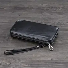 本革製 メンズクラッチバッグ【長財布・柔らかな手触り・レトロデザイン】