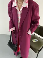 トレンチコート ロングコート レディース パープル トラッド シック 上品 きれいめ 春 秋 アウター