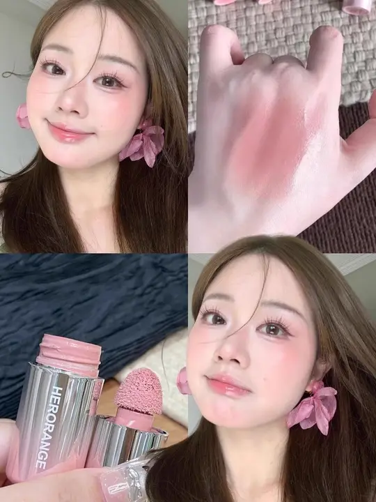 自然なツヤ感を演出！液体チーク【マット仕上げ・低彩度】