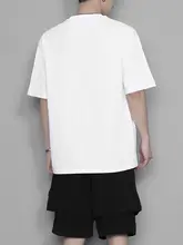 Tシャツ 半袖 メンズ カジュアル ストライプ ポケット 切り替え デザイン 日系 港風 個性