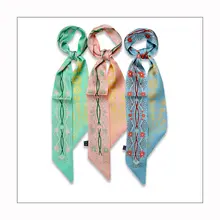 春秋用シュシュバンド【スカーフデザイン・多機能・髪留め・バッグ用】