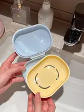 かわいい蓋付きソープディッシュ【排水付き・家庭用・トイレ用・オシャレ収納】