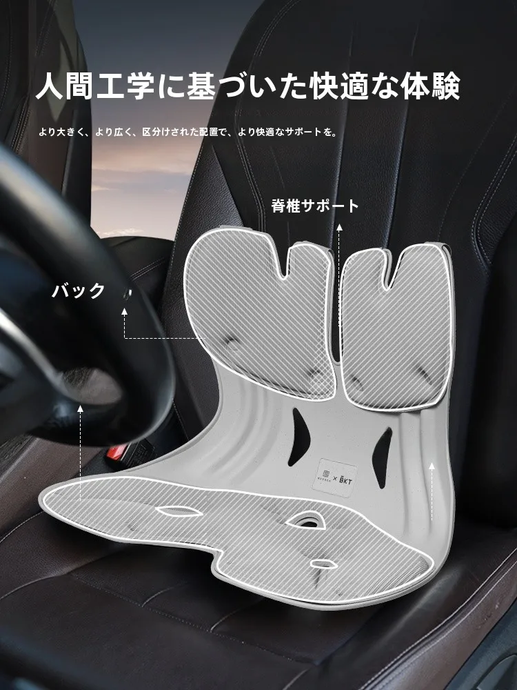 車用運転席腰サポートクッション：ドライバーの長時間運転における快適性向上の実証