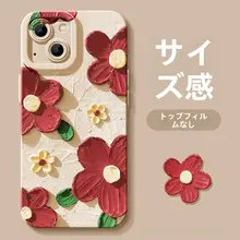 スマホケース iPhone 13 14 Pro Max 14 12 用 シリコン フラワー カジュアル