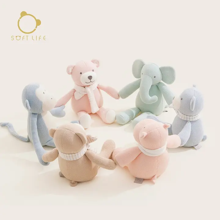 ベビートイ ぬいぐるみ キッズ 男の子 女の子 くま うさぎ おやすみ 添い寝 かじっても安心 「Softlife」